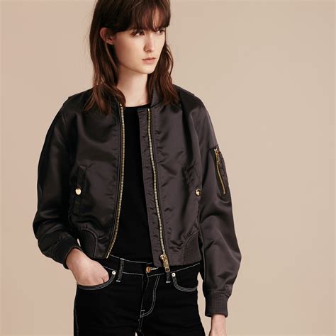 burberry cropped olive green bomber|burberry ladies jackets.